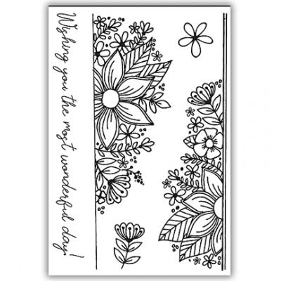 Julie Hickey Designs Clear Stamps - Fresh Florals Border